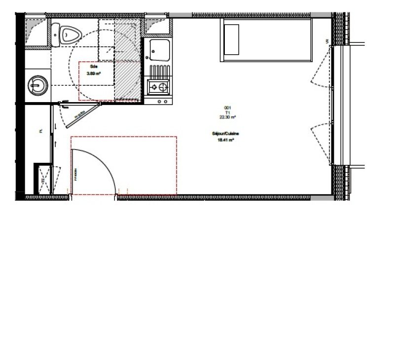 Appartement Studio – 22m² – 582€/mois