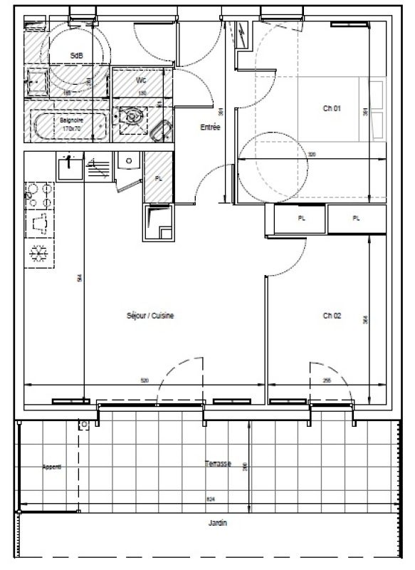 Appartement Duplex/Triplex – 81m² – 1 240€/mois