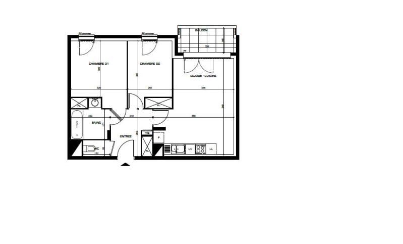 Appartement T3 – 54m² – 880€/mois