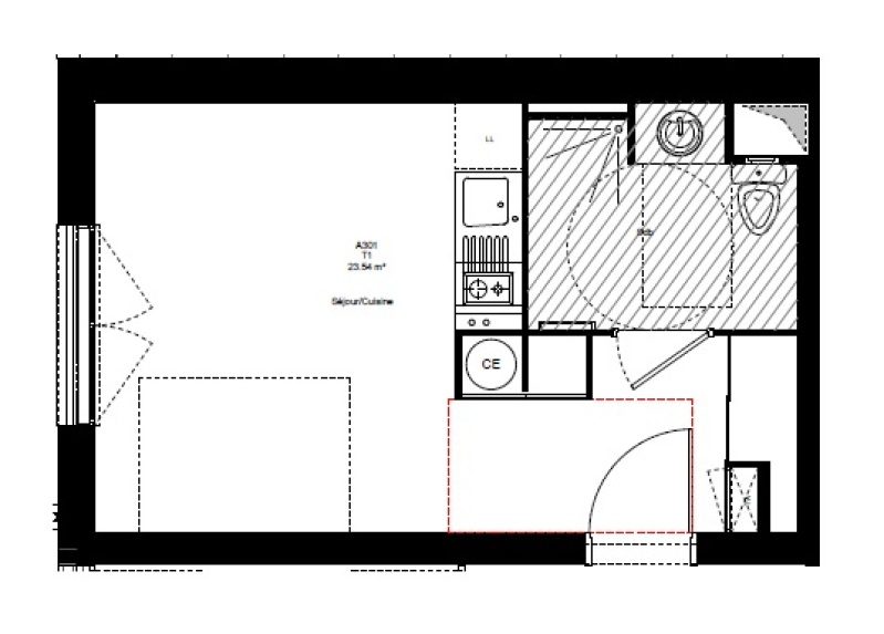 Appartement Studio – 23m² – 349€/mois