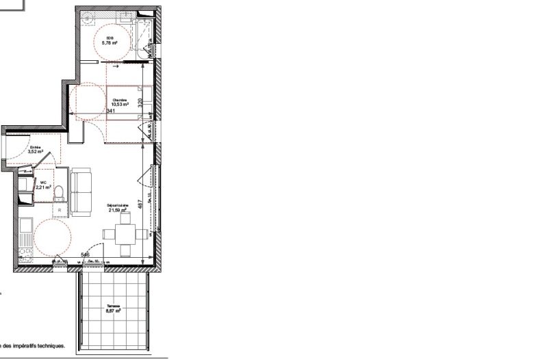 Appartement T2 – 43m² – 630€/mois