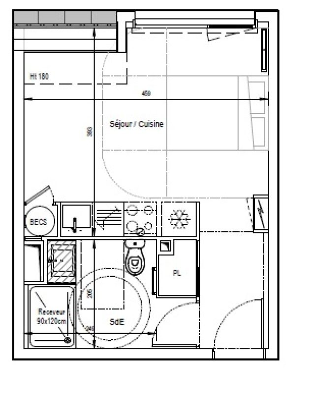 Appartement T1 – 24m² – 510€/mois