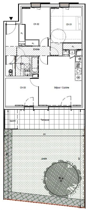 Appartement T4 – 70m² – 1 140€/mois