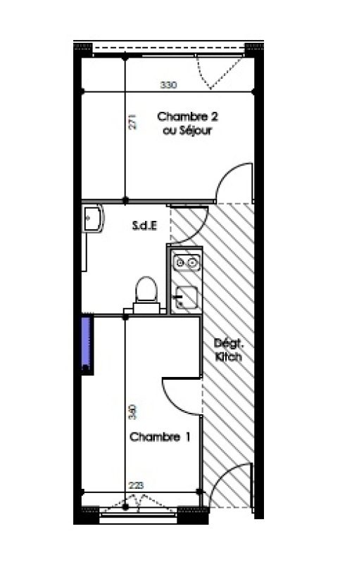 Appartement T2 – 26m² – 598€/mois